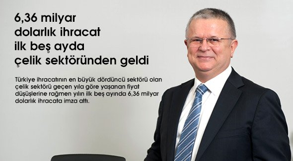 6,36 milyar dolarlık ihracat ilk beş ayda çelik sektöründen geldi