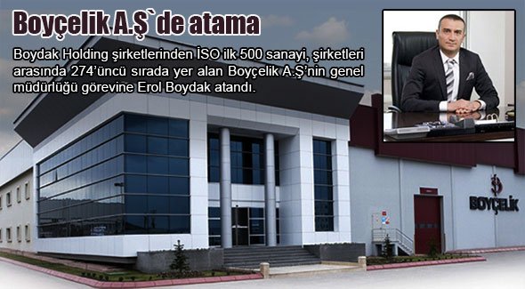 Boyçelik A.Ş'de atama