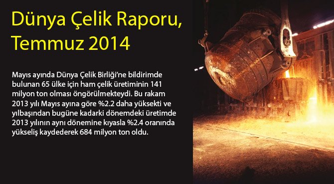 Dünya Çelik Raporu, Temmuz 2014