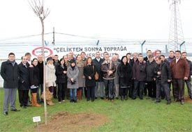 ERDEMİR, 10 Ocak Çalışan Gazeteciler Günü'nü fidan dikerek kutladı