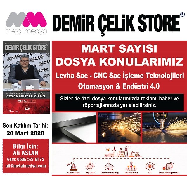 DEMİR ÇELİK STORE DERGİSİ REKLAM 