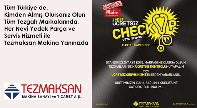 Tüm Türkiye'de, Kimden Almış Olursanız Olun Tüm Tezgah Markalarında, Her Nevi Yedek Parça ve Servis Hizmeti ile Tezmaksan Makina Yanınızda