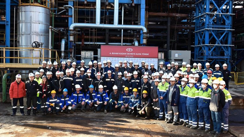     Erdemir'e enerji tasarrufu sağlayacak  yeni buhar kazanı devreye alındı