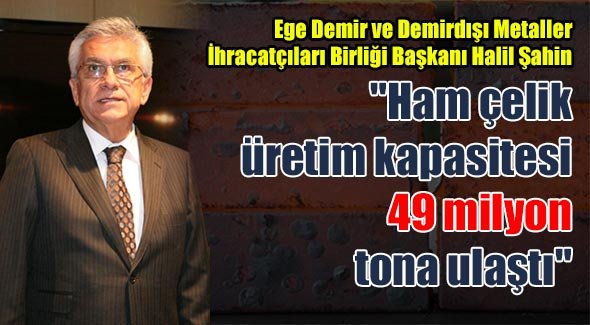 Ham çelik üretim kapasitesi 49 milyon tona ulaştı