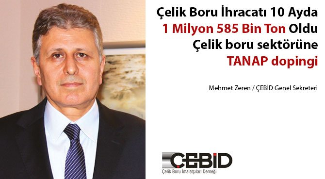 Çelik boru sektörüne TANAP dopingi