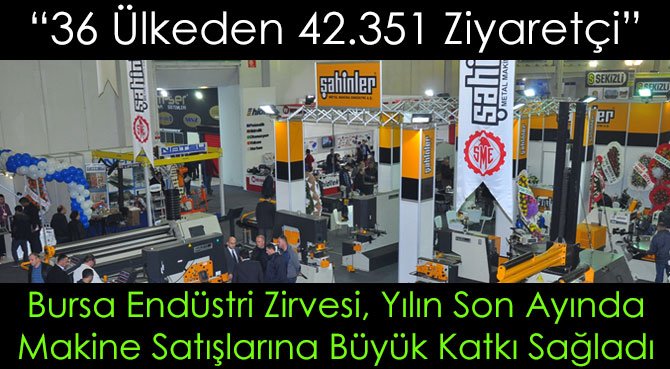 Bursa Endüstri Zirvesi, Yılın Son Ayında Makine Satışlarına Büyük Katkı Sağladı