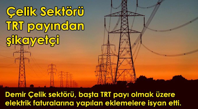 Çelik Sektörü TRT payından şikayetçi