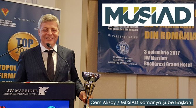 MÜSİAD Romanya'ya "Üstün İşbirliği ve Girişimci Dış Kaynak Kullanımı" Ödülü
