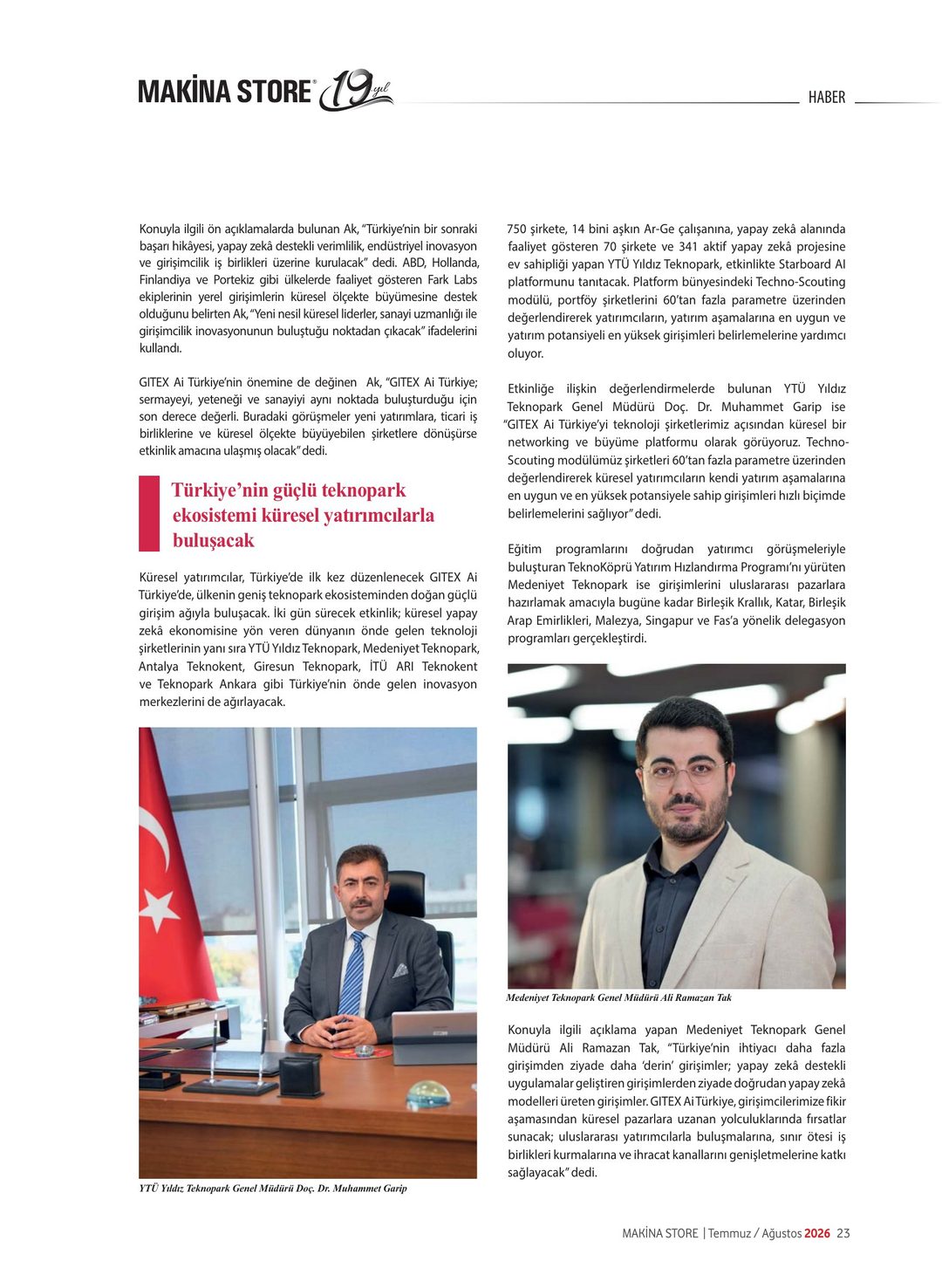 Makina Store · 103. Sayı · Temmuz-Ağustos 2026 · 25