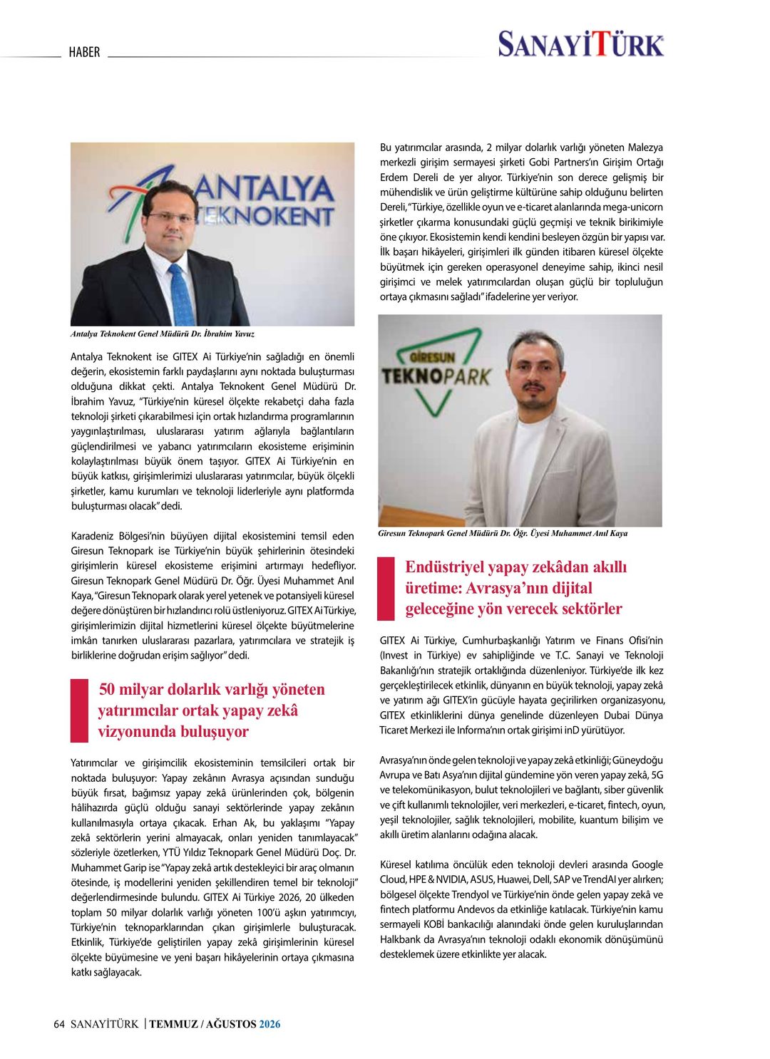 Sanayi Türk · 2. Sayı · Temmuz-Ağustos 2026 · 66