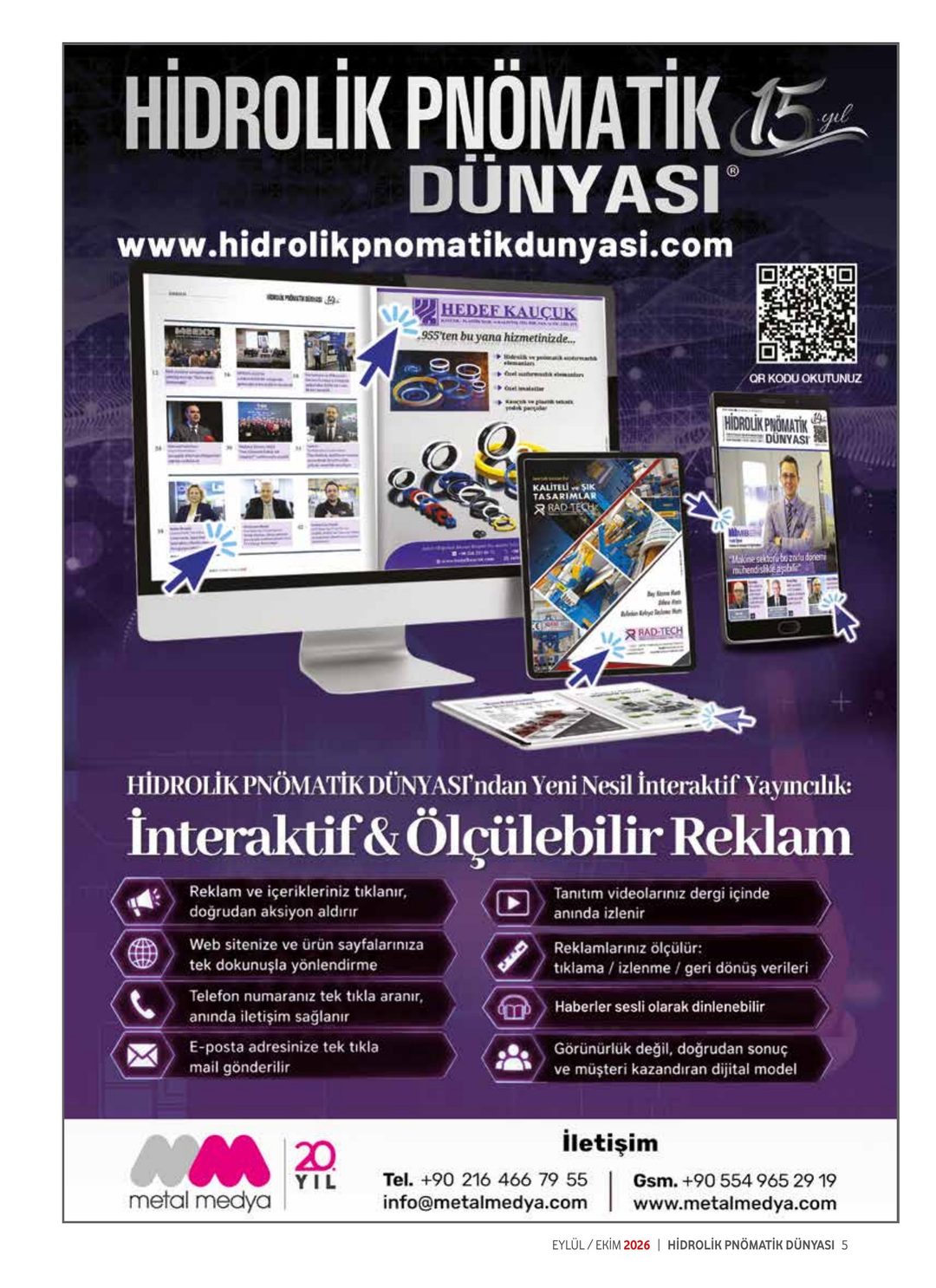 Hidrolik Pnömatik Dünyası · 85. Sayı · Eylül-Ekim 2026 · 7