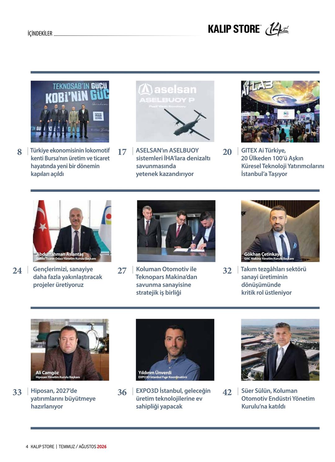 Kalıp Store · 79. Sayı · Temmuz-Ağustos 2026 · 6