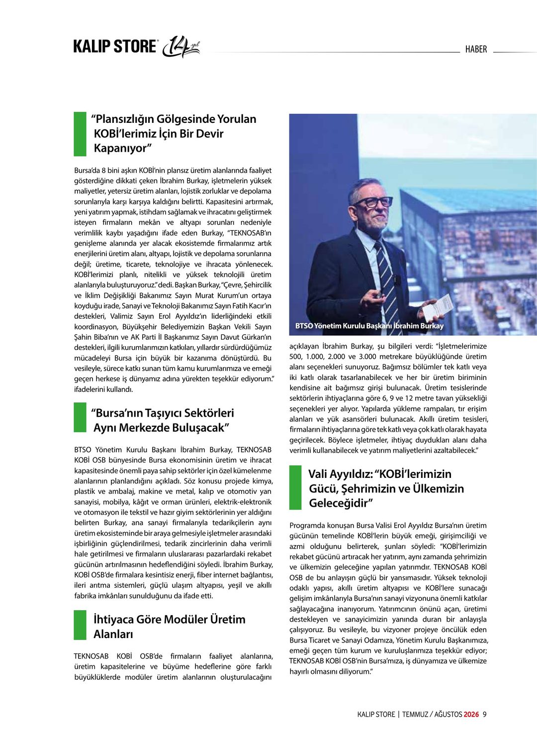 Kalıp Store · 79. Sayı · Temmuz-Ağustos 2026 · 11