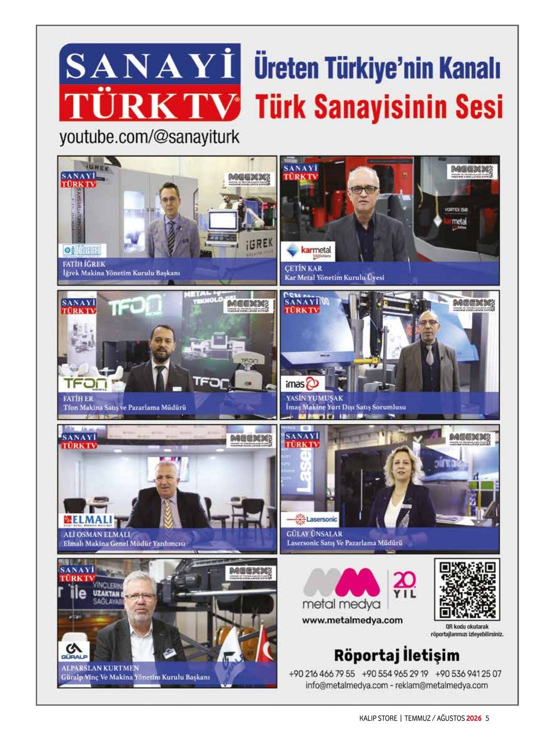 Kalıp Store · 79. Sayı · Temmuz-Ağustos 2026 · 7