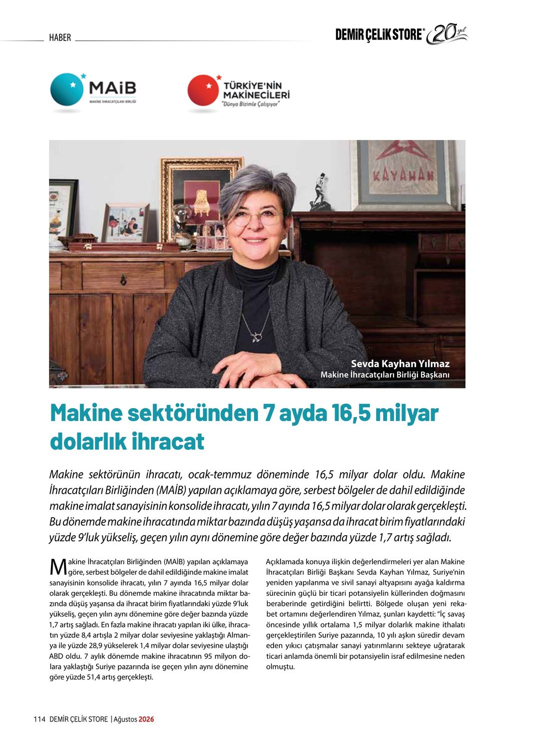 Demir Çelik Store · 236. Sayı · Ağustos 2026 · 122