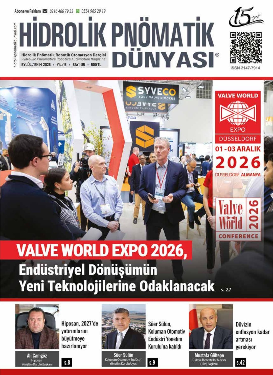 Hidrolik Pnömatik Dünyası son sayı kapağı