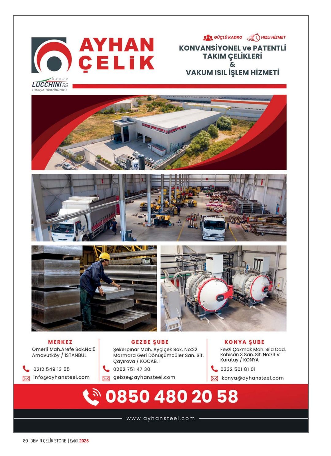 Demir Çelik Store · 237. Sayı · Eylül 2026 · 84