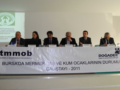Bursa'da, mermer-taş ocakları çalıştayı