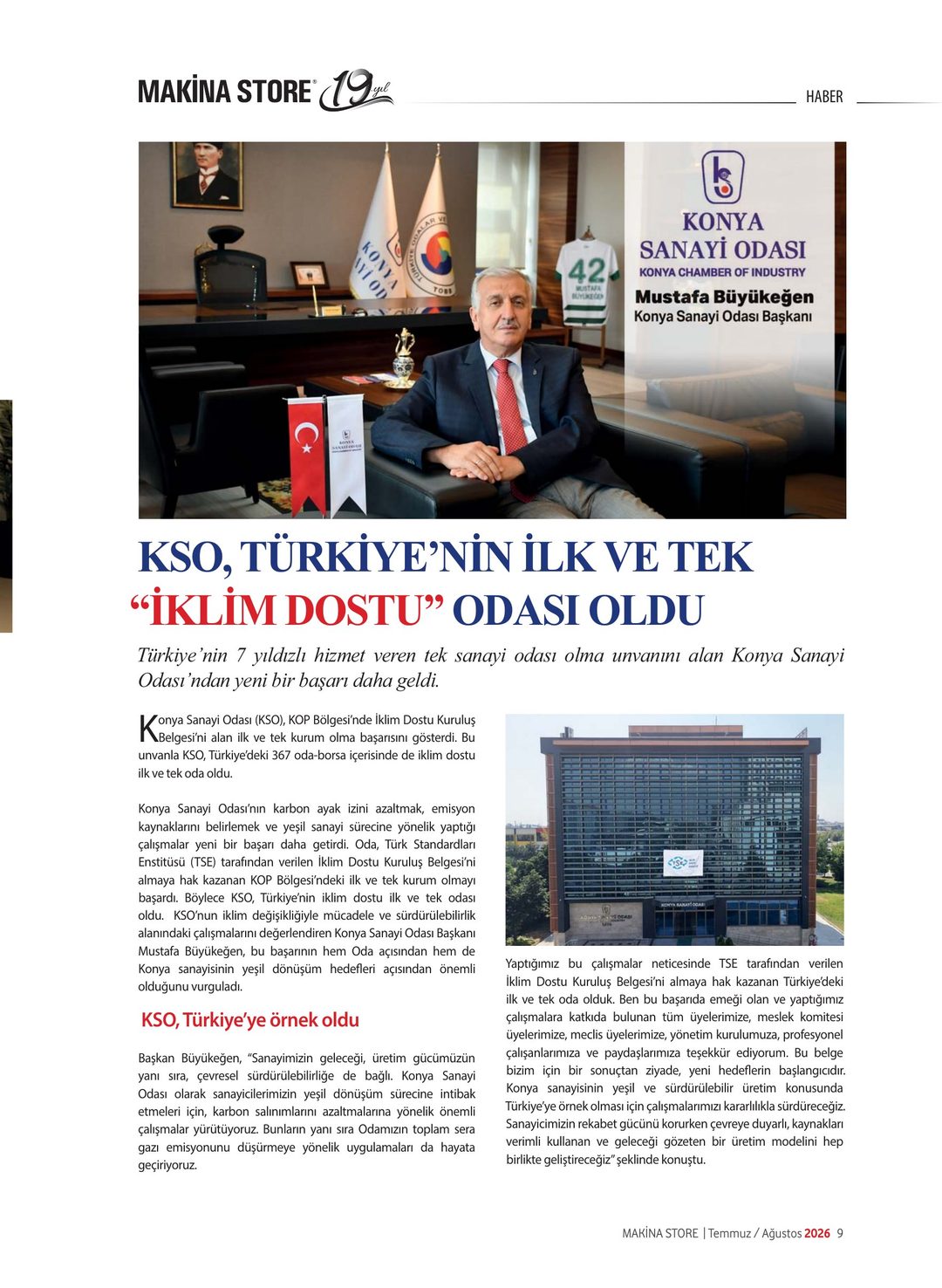 Makina Store · 103. Sayı · Temmuz-Ağustos 2026 · 11