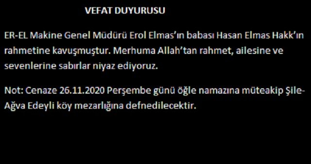 Vefat Duyurusu 