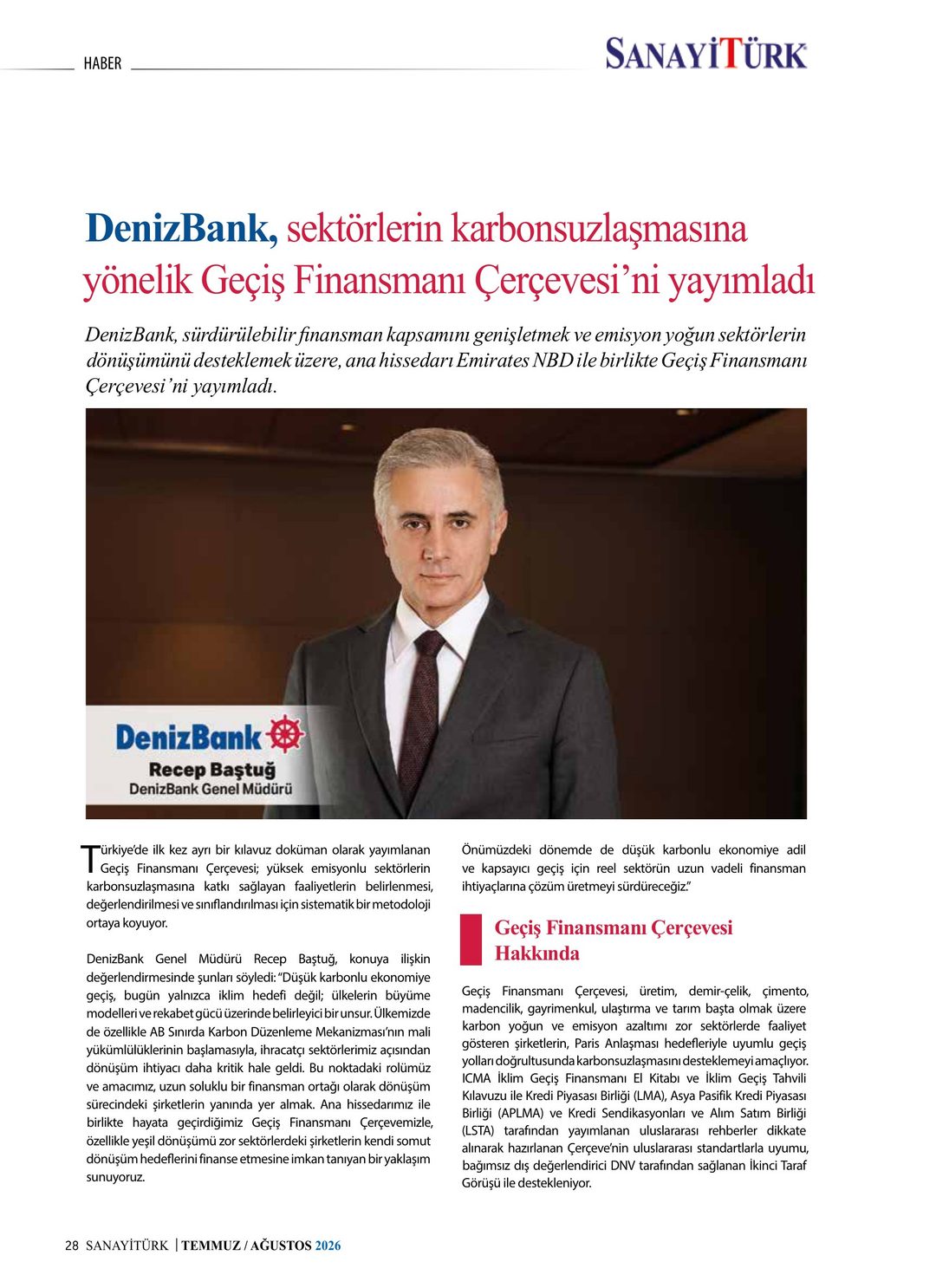 Sanayi Türk · 2. Sayı · Temmuz-Ağustos 2026 · 30