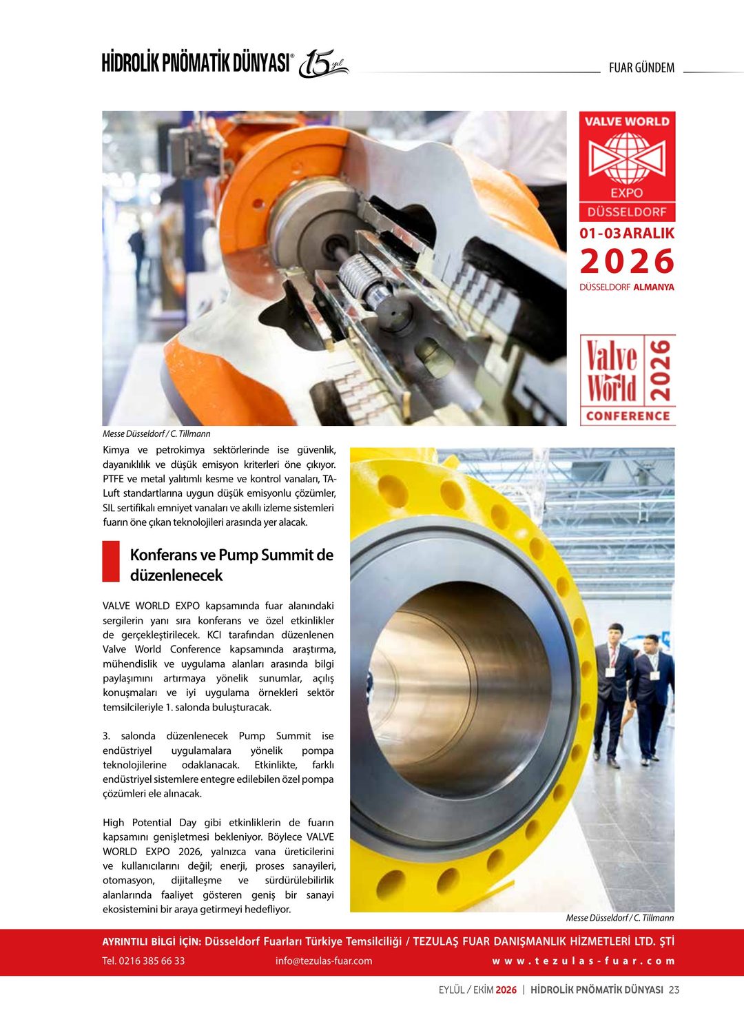 Hidrolik Pnömatik Dünyası · 85. Sayı · Eylül-Ekim 2026 · 25