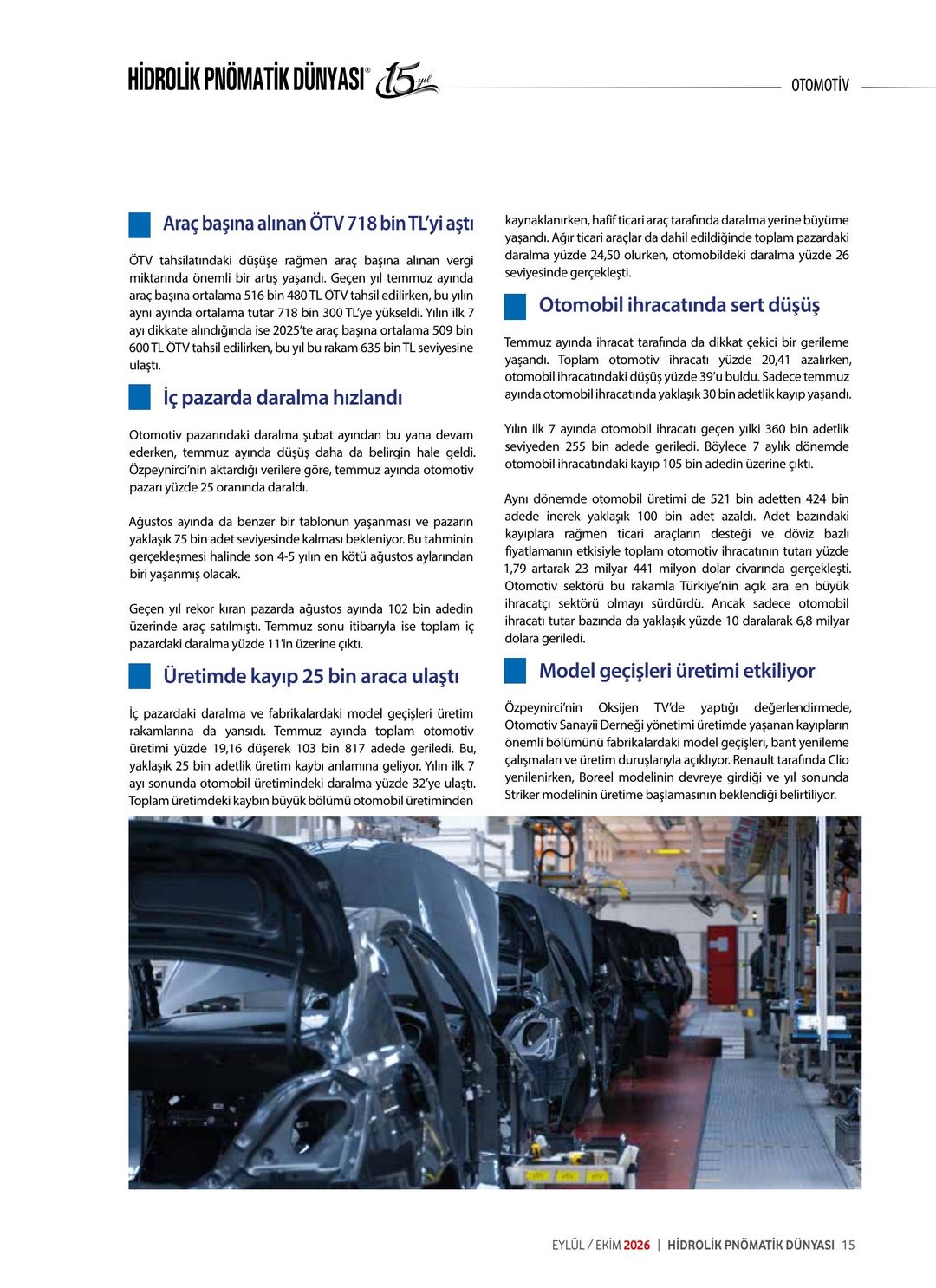 Hidrolik Pnömatik Dünyası · 85. Sayı · Eylül-Ekim 2026 · 17