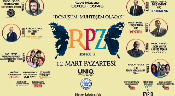 Reklam ve Pazarlama Zirvesi bu yıl "Dönüşüm, muhteşem olacak!" sloganıyla katılımcılarını bekliyor
