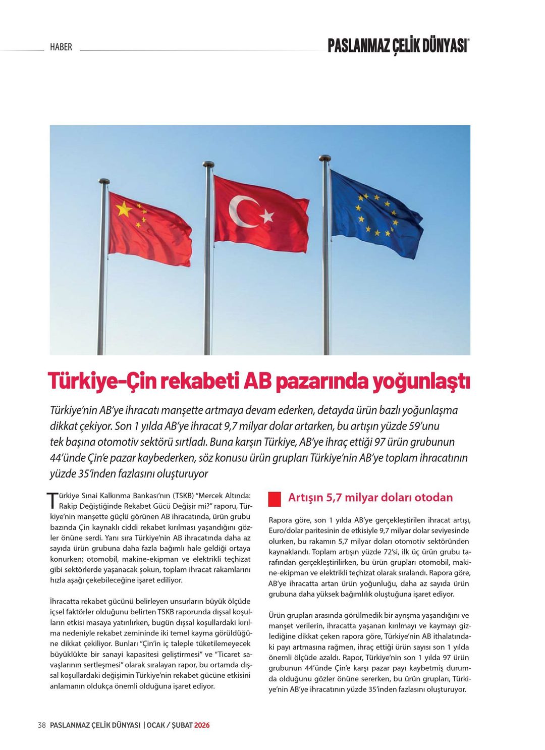 Paslanmaz Çelik Dünyası · 10. Sayı · Ocak-Şubat 2026 · 40
