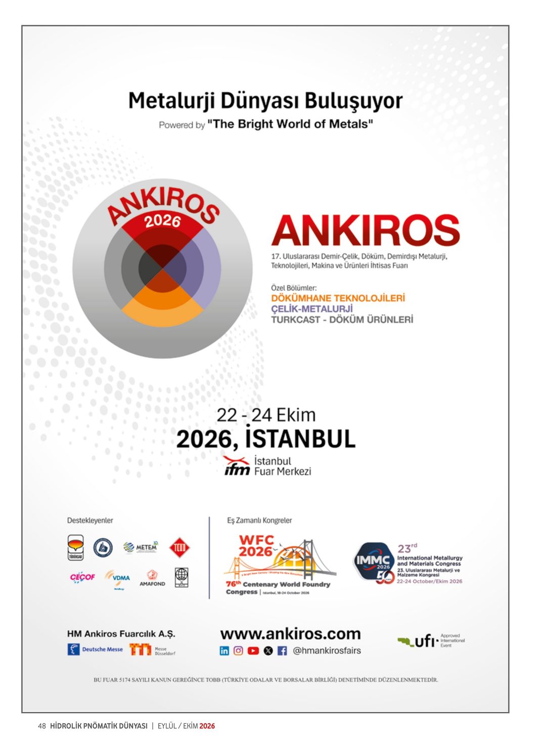 Hidrolik Pnömatik Dünyası · 85. Sayı · Eylül-Ekim 2026 · 50