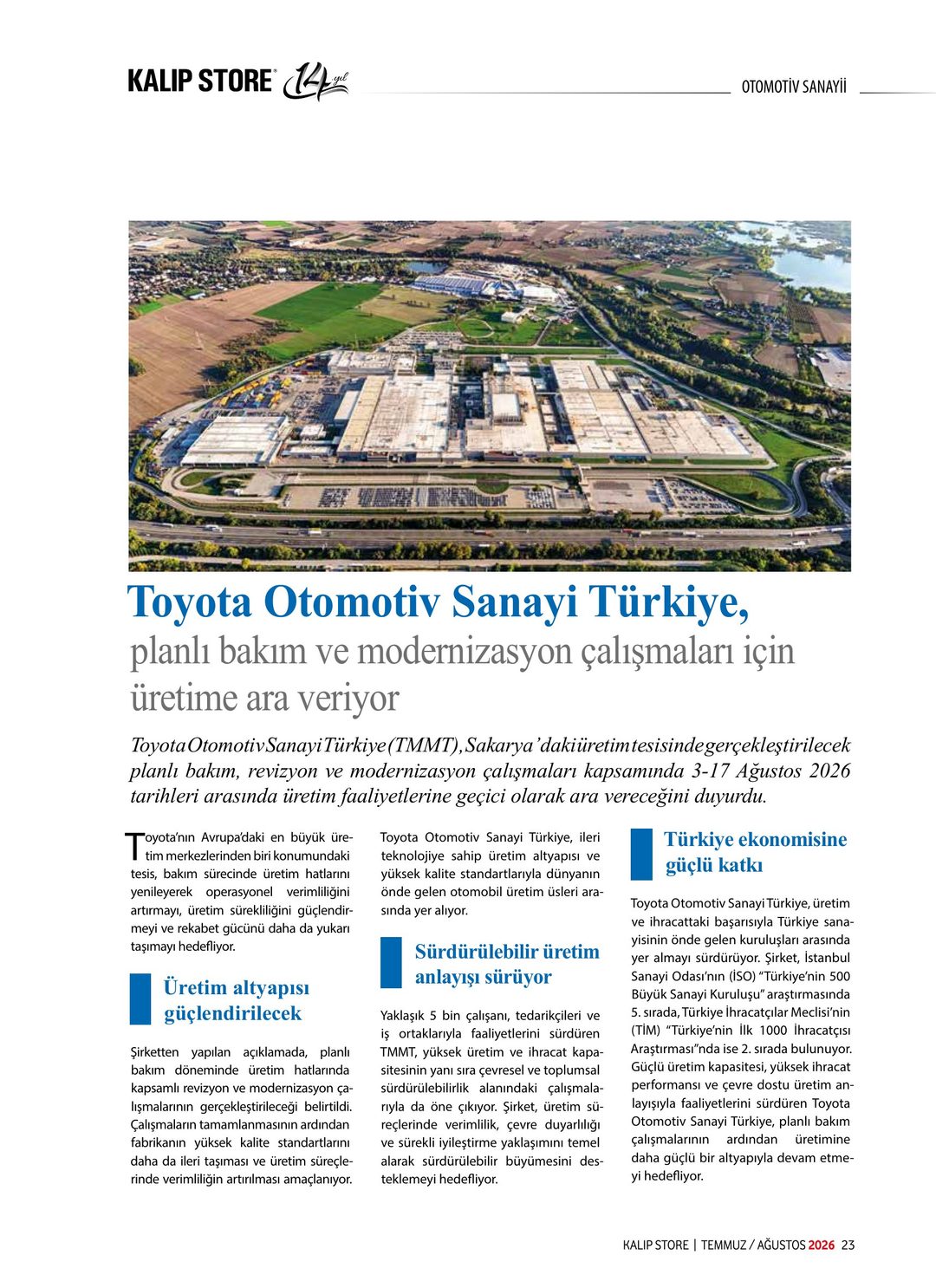 Kalıp Store · 79. Sayı · Temmuz-Ağustos 2026 · 25