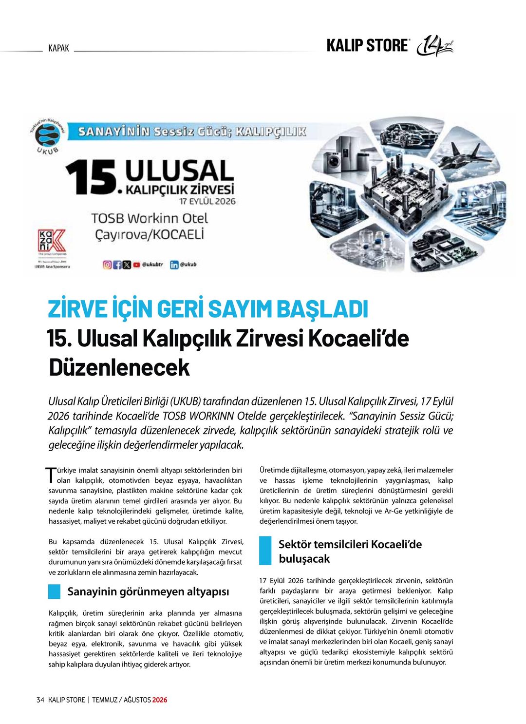 Kalıp Store · 79. Sayı · Temmuz-Ağustos 2026 · 36
