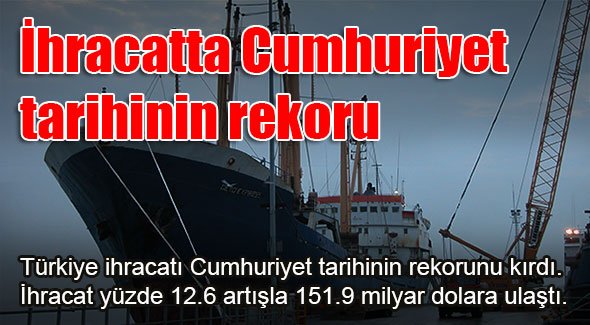 İhracatta Cumhuriyet tarihinin rekoru
