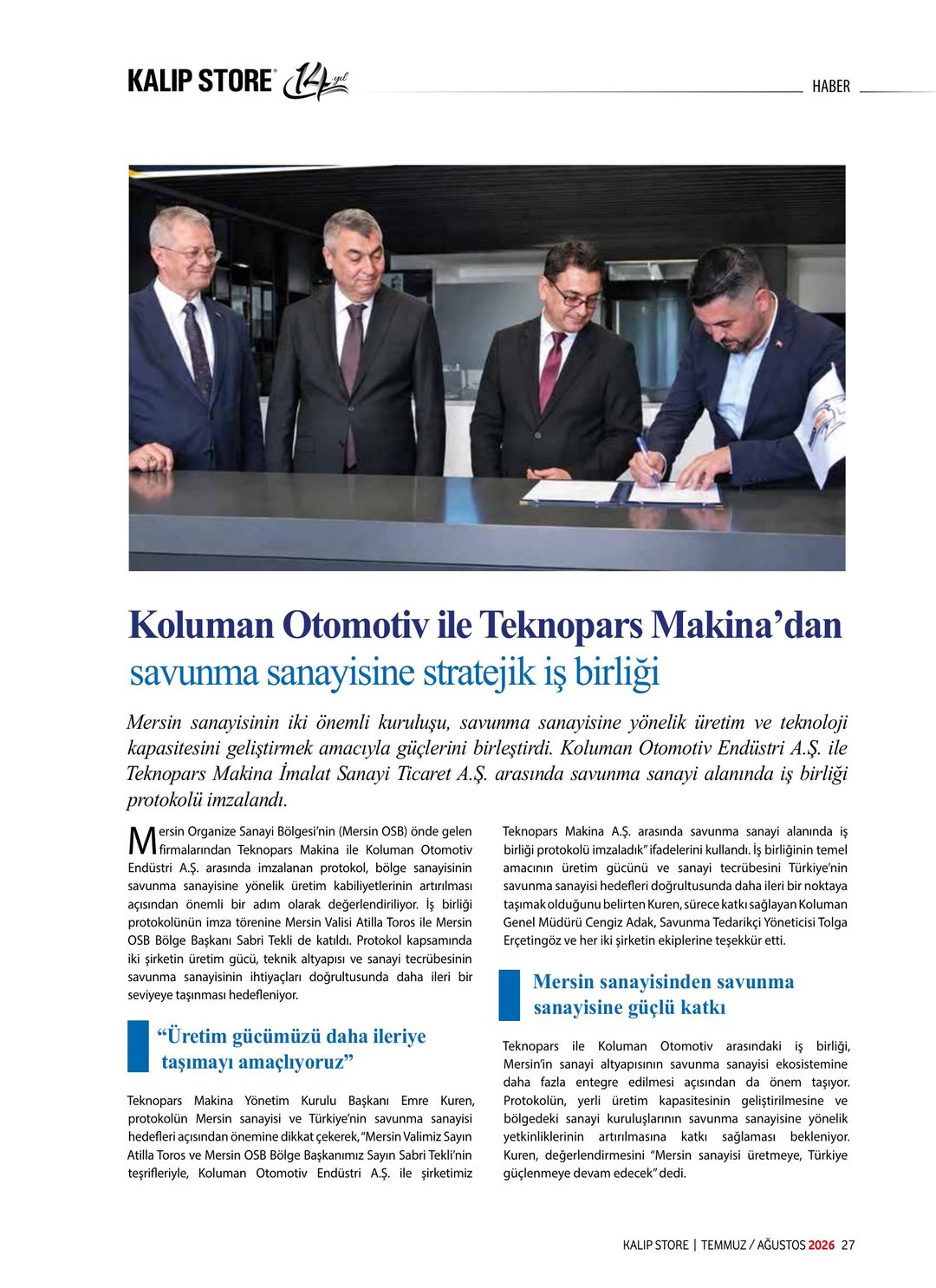 Kalıp Store · 79. Sayı · Temmuz-Ağustos 2026 · 29