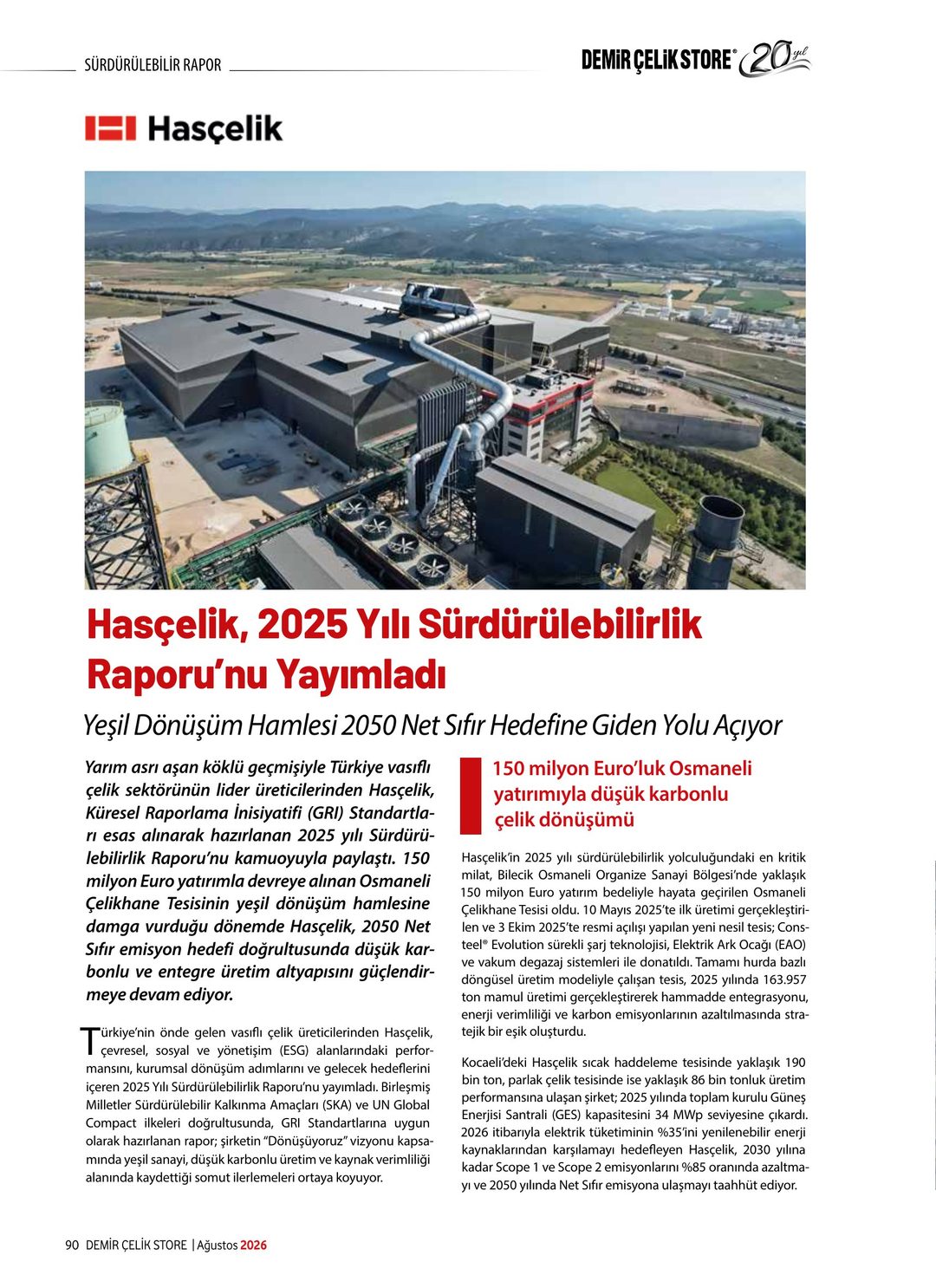 Demir Çelik Store · 236. Sayı · Ağustos 2026 · 98