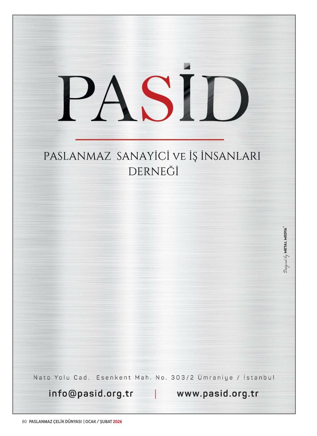 Paslanmaz Çelik Dünyası · 10. Sayı · Ocak-Şubat 2026 · 82