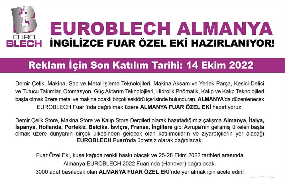 EUROBLECH FUARI İÇİN GERİ SAYIM BAŞLADI