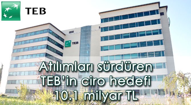Atılımları sürdüren TEB'in ciro hedefi 10.1 milyar TL