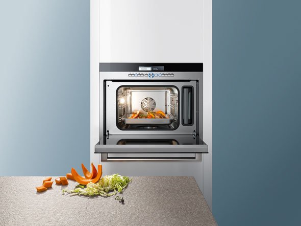 Siemens buharlı fırın hafif yaz yemekleri için hazır