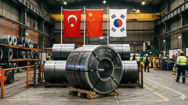 Türkiye’den Çin ve Güney Kore Menşeli  Yassı Çelik Ürünlerine Anti Damping Kararı