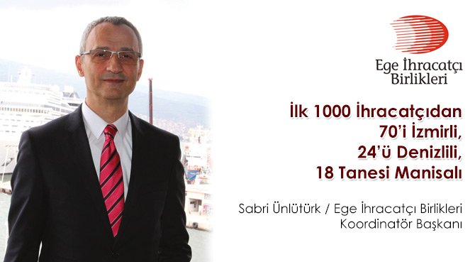 İlk 1000 İhracatçıdan 70'i İzmirli, 24'ü Denizlili, 18 Tanesi Manisalı