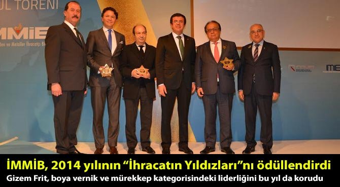  İMMİB, 2014 yılının İhracatın Yıldızları'nı ödüllendirdi