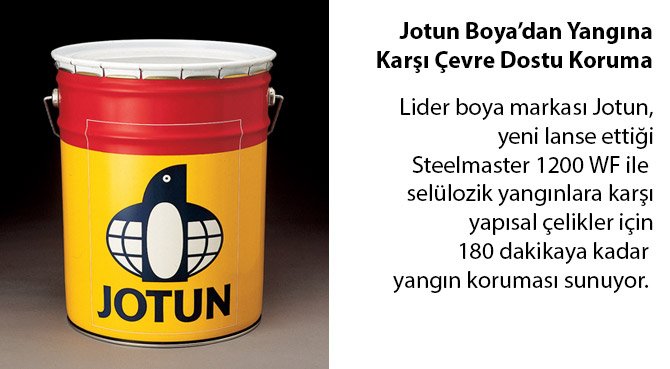 Jotun Boya'dan Yangına Karşı Çevre Dostu Koruma