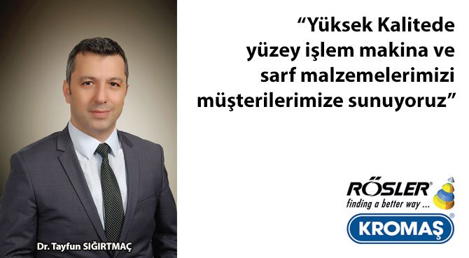 Yüksek Kalitede yüzey işlem makina ve sarf malzemelerimizi müşterilerimize sunuyoruz