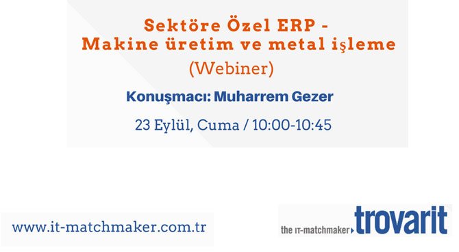 Sektöre Özel ERP - Makina Üretim ve Metal İşleme